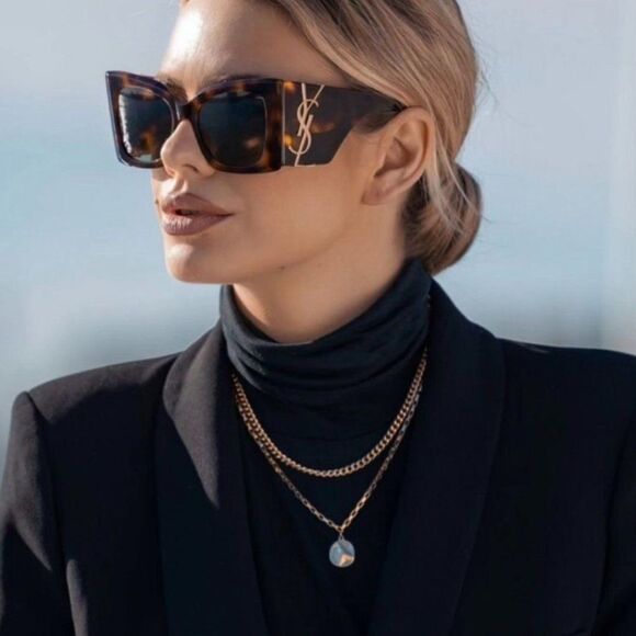 💯 NEW SAINT LAURENT SLM119 BLAZE 002 SUNGLASSES - Picture 5 of 14